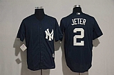New York Yankees #2 Derek Jeter Navy Blue New Cool Base Stitched Jersey,baseball caps,new era cap wholesale,wholesale hats